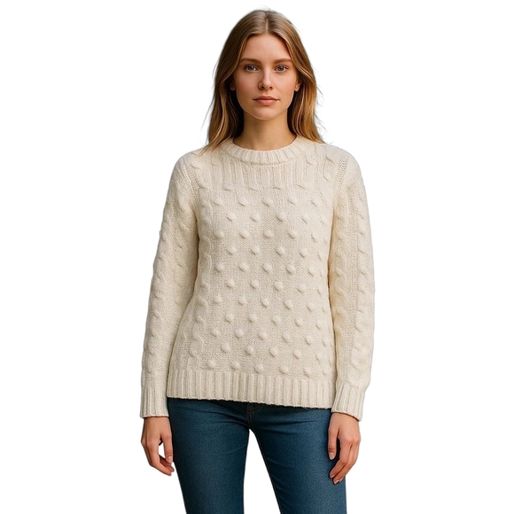 Vince Camuto Long Sleeve Ribbed Popcorn Stitch Sweater Small NWT - Picture 1 of 9